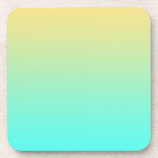 Porta-copo Turquesa de Fundo Gradiente de Pastel Amarelo