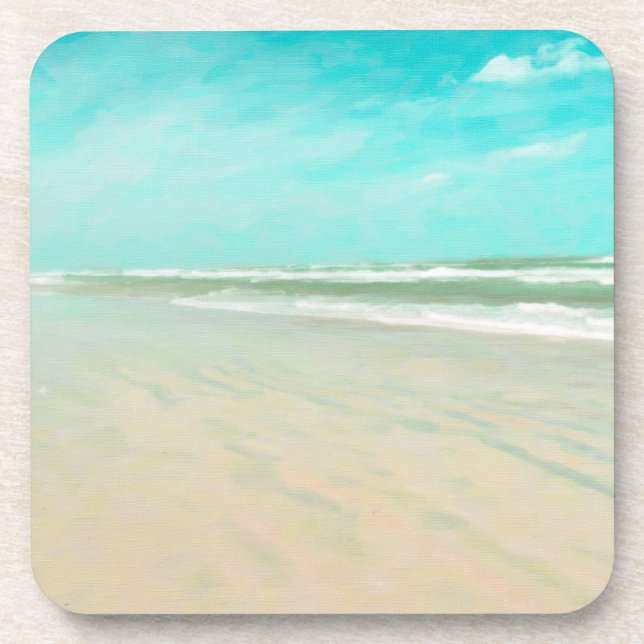 Porta-copo Turquoise Sky Beach Seascape (Frente)