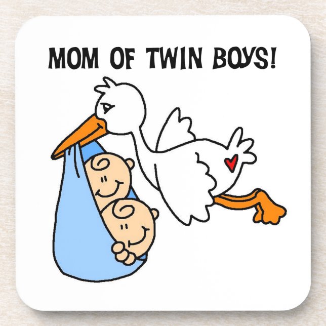 Porta-copo Twin Boys Mamãe Stork Gifts (Frente)