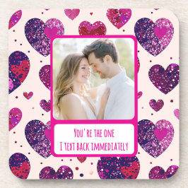 Porta-copo Txt De Coração Roxo Para Trás Imediatamente