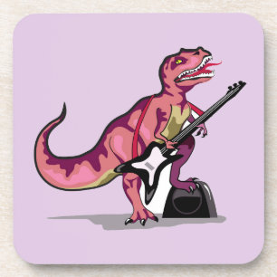 Porta-copo Tyrannosaurus Rex Tocando Violão.