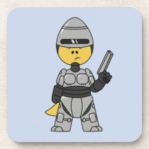 Porta-copo Tyrannosaurus Rex Vestido Como Robocop.