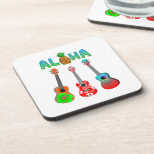 Porta-copo Ukulele havaiano Aloha Havaí