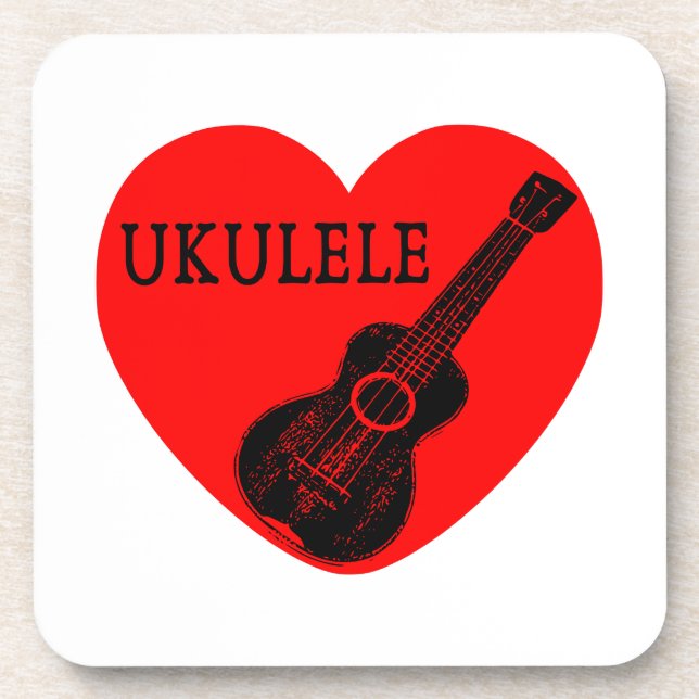 Porta-copo Ukulele Love (Frente)