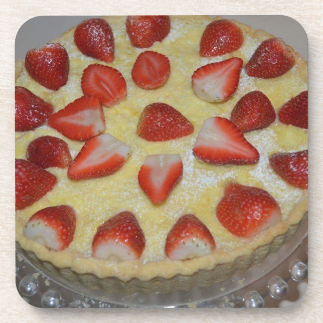 Porta-copo Um bolo de morango (Frente)