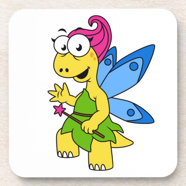 Porta-copo Um Dinossauro Fairysaur De Cartoon. (Frente)