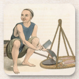 Porta-copo Um Fishmonger, chapeia 39 'dos trajes de China