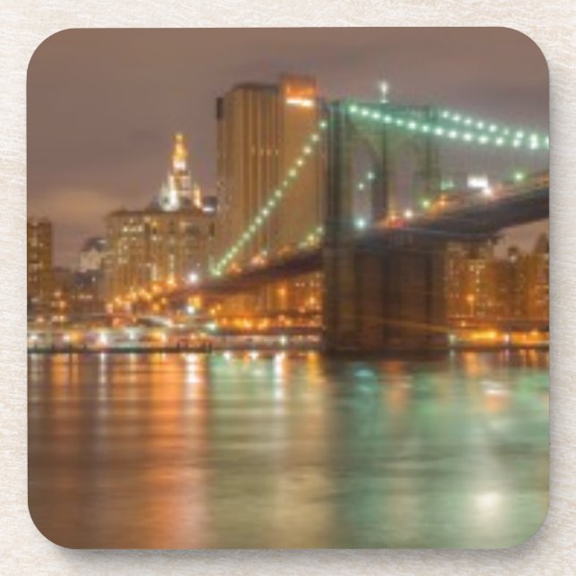 Porta-copo Um panorama da skyline da Nova Iorque (Frente)