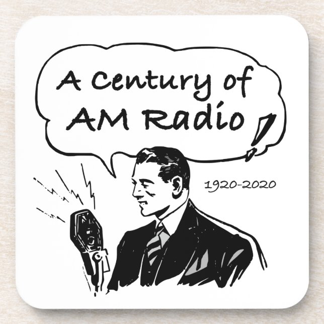 Porta-copo Um século de rádio AM (Frente)