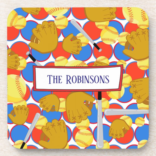 Porta-copo Um softball gentil (Frente)