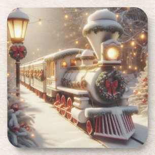 Porta-copo Um trem de natal Mágico da Maravilha de inverno