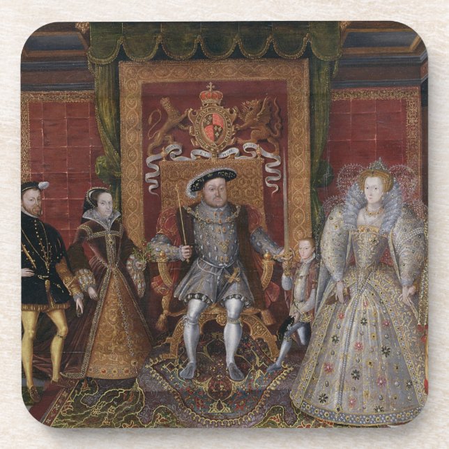 Porta-copo Uma alegoria da sucessão de Tudor: A família de (Frente)