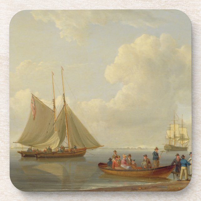 Porta-copo Uma balsa que toma passageiros para fora a dois (Frente)