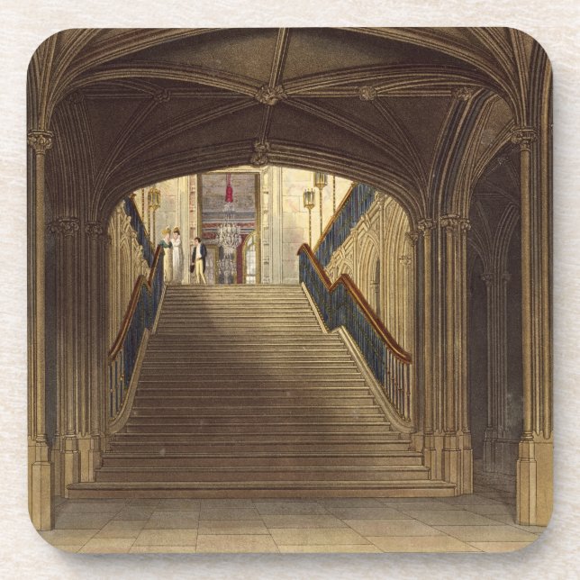 Porta-copo Uma escadaria, castelo de Windsor, 'da residência (Frente)