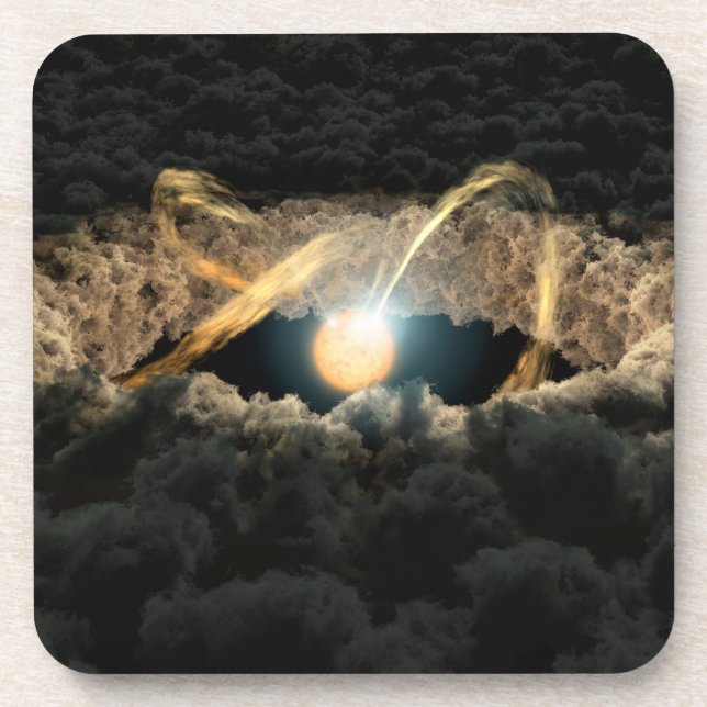 Porta-copo Uma Estrela Cercada Por Um Disco Protoplanetário (Frente)