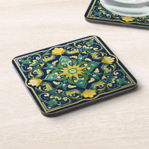 Porta-copo 💛 💚 💙 Uma Máxima Azulejo