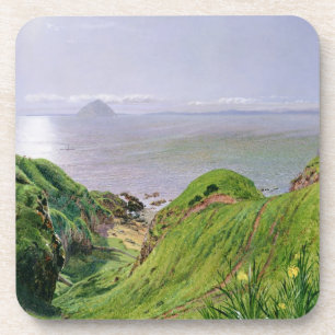 Porta-copo Uma opinião Ailsa Craig e a ilha de Arran, 1860