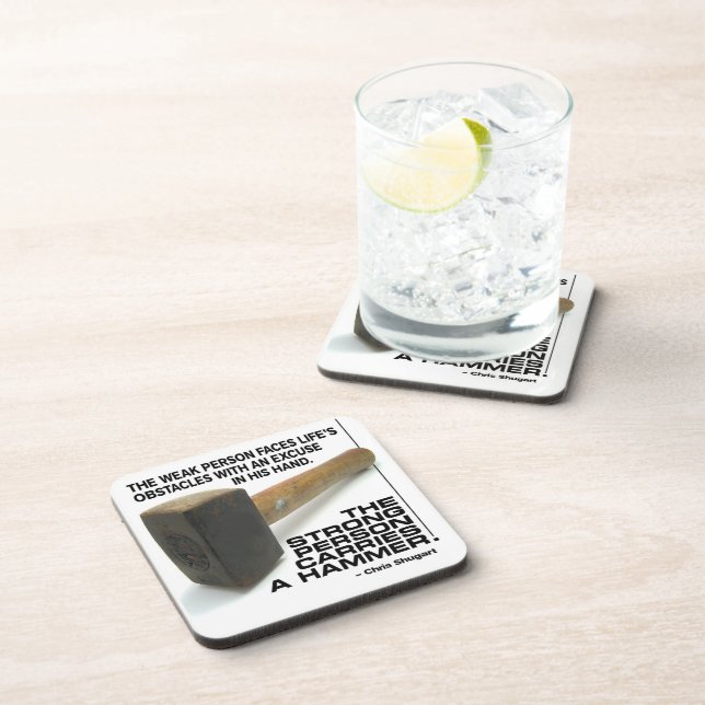 Porta-copo Uma Pessoa Forte Carregar Um Martelo - Workout Gym (Lado Direito)