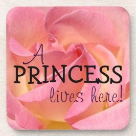 Porta-copo UMA PRINCESA vive aqui! presentes Pires Rosa Rosa