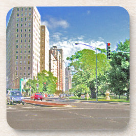 Porta-copo Uma Tarde de Chicago Ocupada