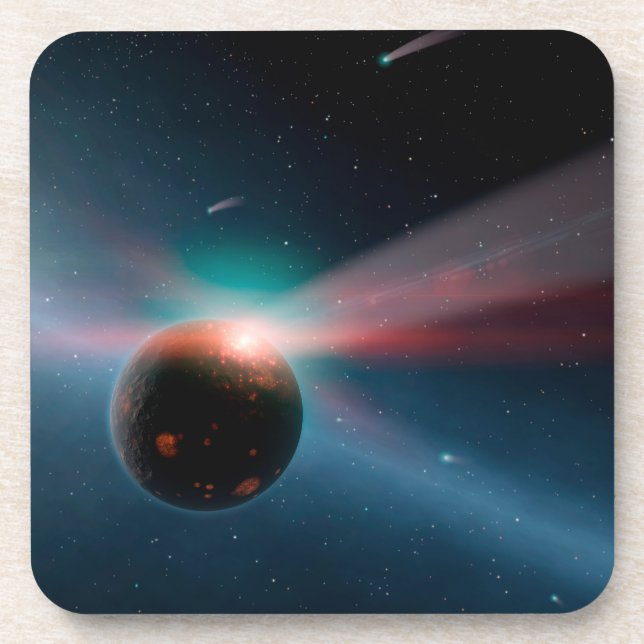 Porta-copo Uma Tempestade De Cometas No Sistema Eta Corvi. (Frente)