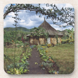 Porta-copo Uma vila nas Terras Altas, Goroka, Papua-Nova Guin