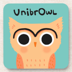 Porta-copo UnibrOwl Unibrow Owl Coruja-de-sobrancelhas-grac