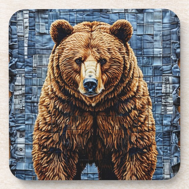 Porta-copo Urso cinzento (Frente)