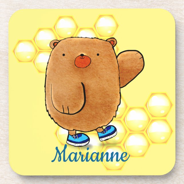 Porta-copo Urso de Mel Doce (Frente)