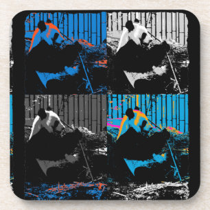 Porta-copo Urso de panda gigante bonito com as folhas de