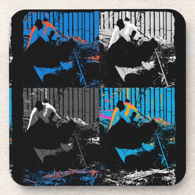 Porta-copo Urso de Panda Gigante e Bonito com Folhas de Bambu (Frente)