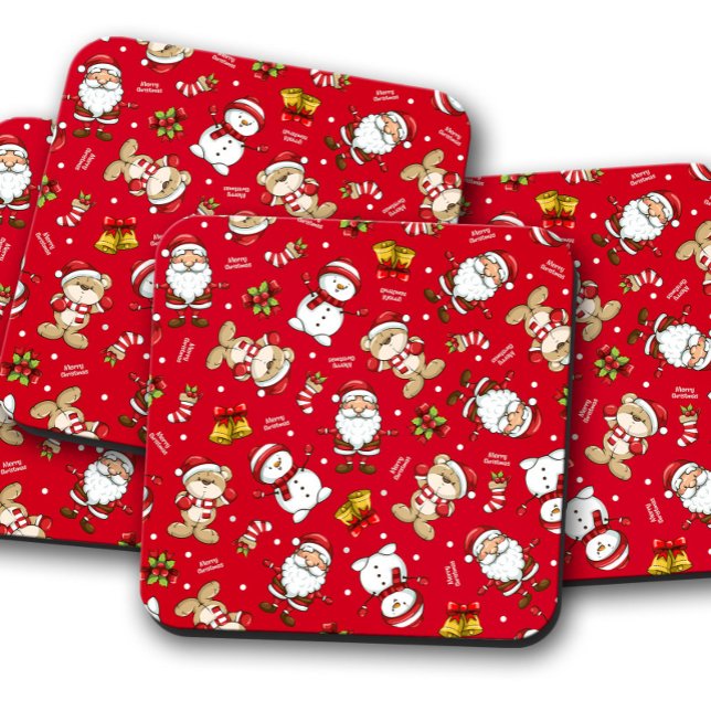 Porta-copo Urso de Teddy de Natal | Conjunto de Portas copos  (Criador carregado)