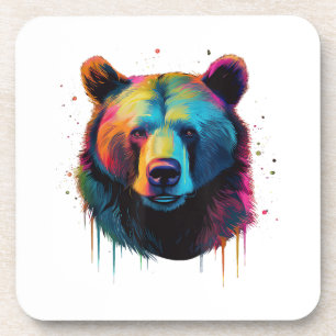 Porta-copo Urso Grizzly Aproxima Urso Cinza Grande Pop