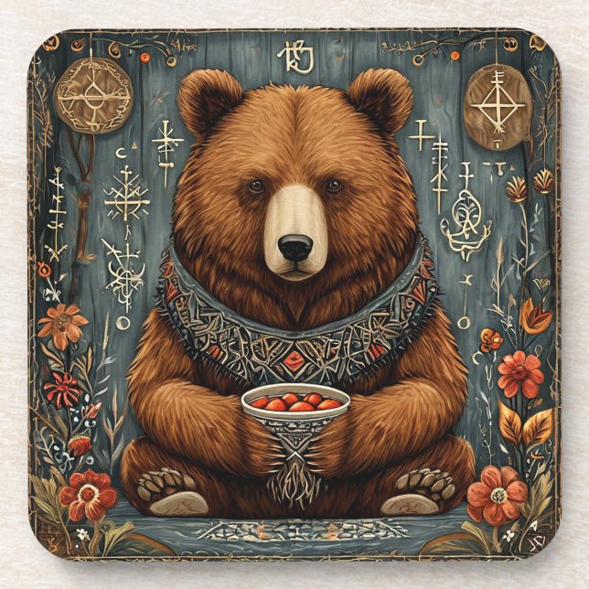 Porta-copo Urso majestoso (Frente)