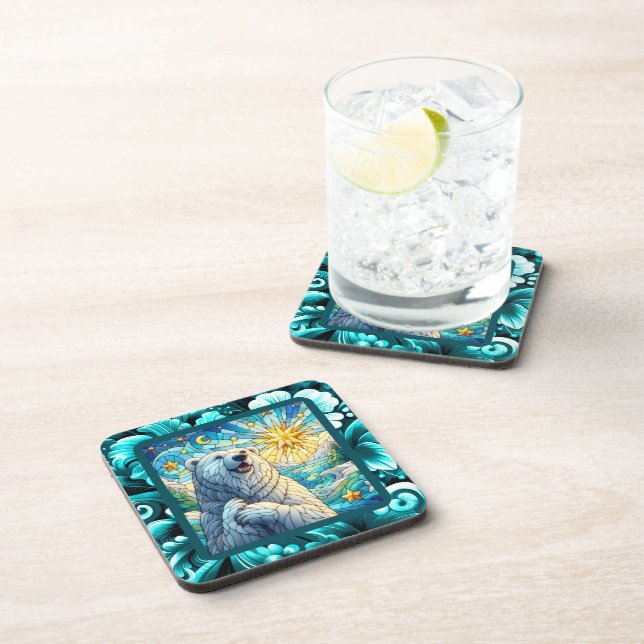 Porta-copo Urso Polar Cinzento Grátis Vidro Escondido (Lado Direito)