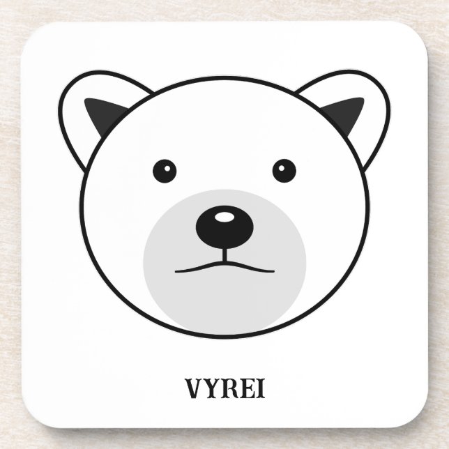 Porta-copo Urso Polar de Cartoon Bonito (Frente)