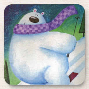 Porta-copo Urso Polar de Esqui