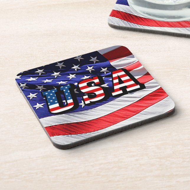 Porta-copo USA - Bandeira Americana Protetor de Copo de Plást (Left Side)