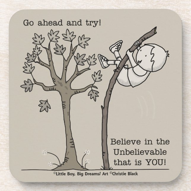 Porta-copo Vá em frente e tente (Frente)