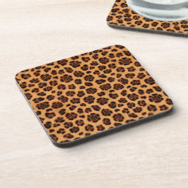 Porta-copo Vá Selvagem Estampa Leopardo Marrom Dourado Laranj