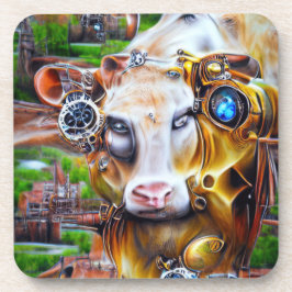 Porta-copo Vaca cibernética Steampunk