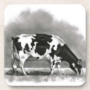 Porta-copo Vaca de Holstein que pasta: Desenho de lápis do