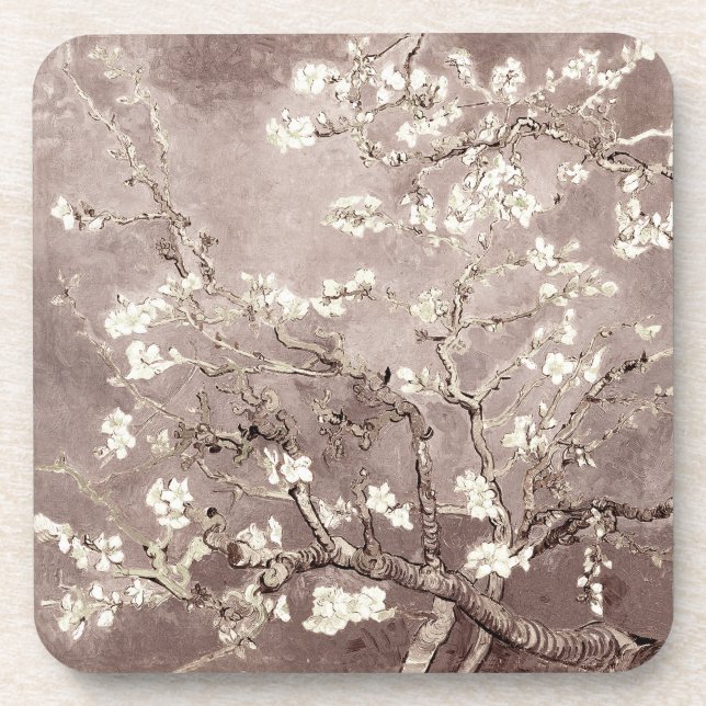 Porta-copo Van Gogh Almond Blossoms Beige (Frente)