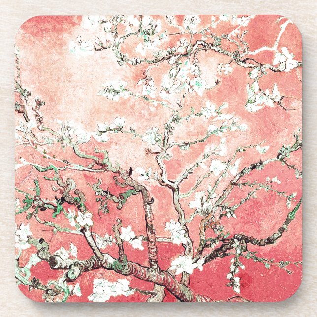 Porta-copo Van Gogh Almond Blossoms Peach (Frente)