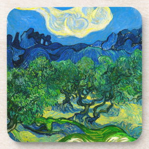 Porta-copo Van Gogh Olive Trees em Paisagem Montanhosa