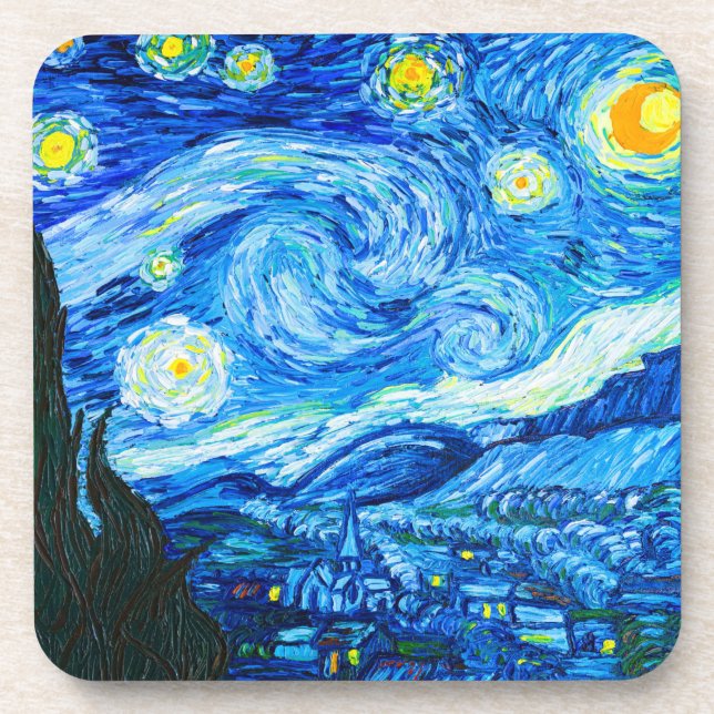 Porta-copo Van Gogh Starry Night (Frente)