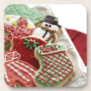 Porta-copo variedade de biscoitos festivos do feriado