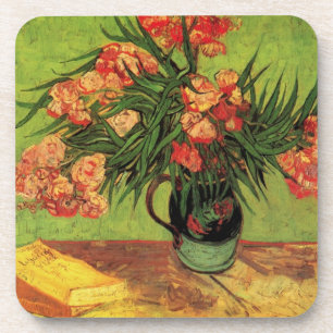 Porta-copo Vase com Oleanders e Livros de Vincent van Gogh