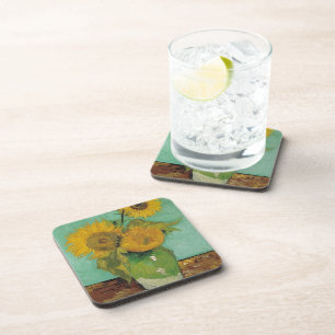 Porta-copo Vase com três girassóis, Vincent van Gogh