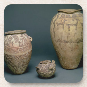 Porta-copo Vaso decorado com vários frisos dos animais e